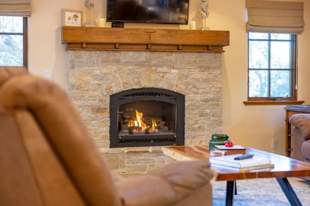 Fireplace, Interior, Stone Walls