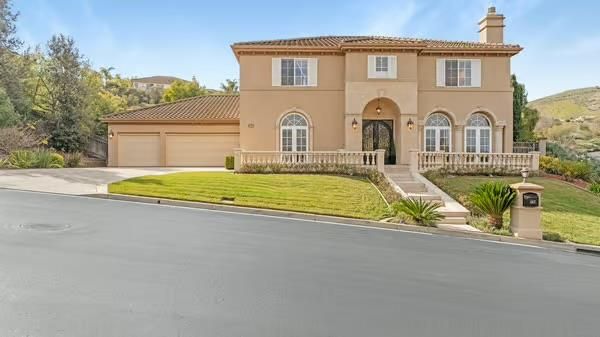 Attached, Backyard, Exterior, Facade, Mediterranean