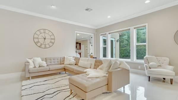 Interior, Living room, Recessed Lighting