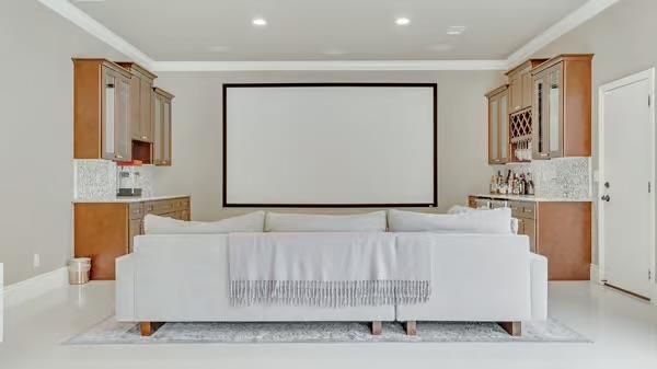 Interior, Projection Screen, Recessed Lighting, Theatre Room