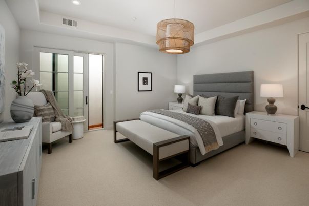 Bedroom, Interior, Pendant Lights, Recessed Lighting