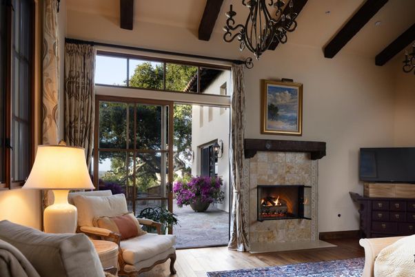 Fireplace, Interior, Wooden Beams, Wood Texture Flooring