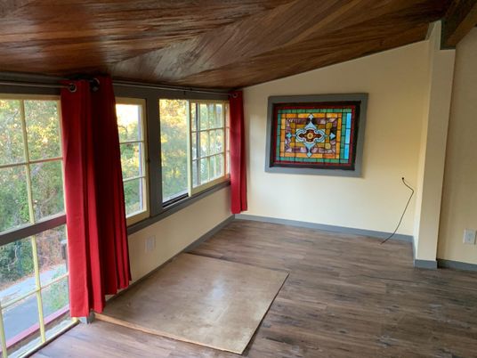 Empty room, Interior, Wooden Ceilings, Wood Texture Flooring