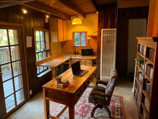Home Office, Interior, Wooden Beams, Wooden Ceilings