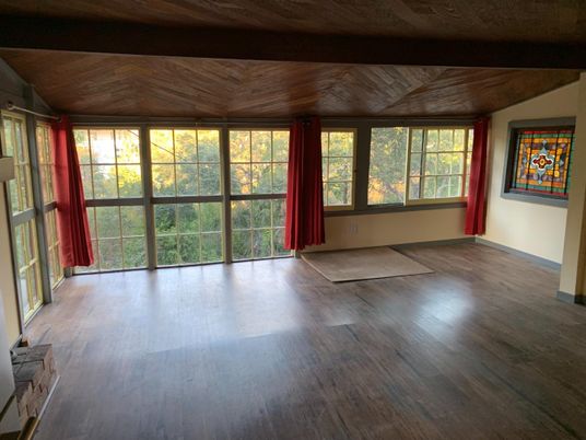Empty room, Interior, Wooden Ceilings, Wood Texture Flooring