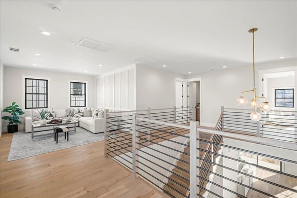 Interior, Living room, Pendant Lights, Recessed Lighting, Wood Texture Flooring