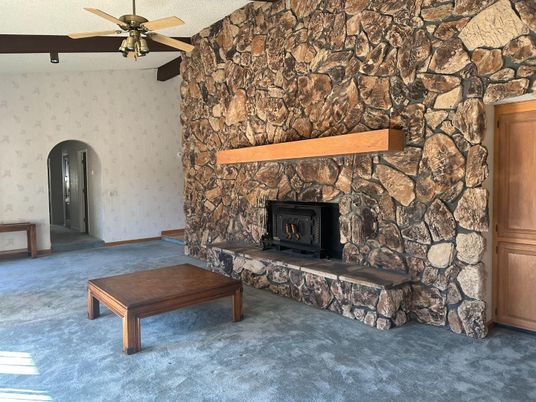 Fireplace, Interior, Stone Walls