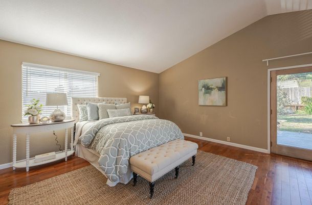 Bedroom, Interior, Wood Texture Flooring