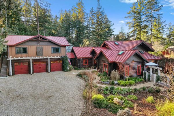 Attached, Backyard, Exterior, Facade, Log Home