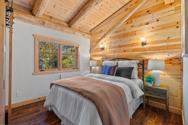 Bedroom, Interior, Wooden Beams, Wooden Ceilings, Wood Texture Flooring, Wooden Walls