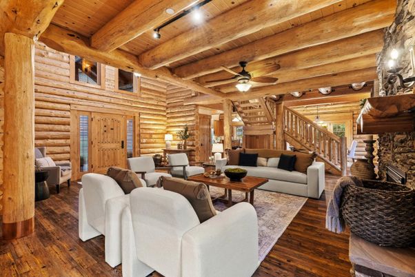 Fireplace, Interior, Living room, Stone Walls, Wooden Beams, Wooden Ceilings, Wood Texture Flooring, Wooden Walls