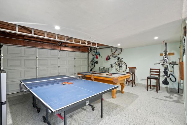 Billiard Table, Game Room, Interior, Recessed Lighting