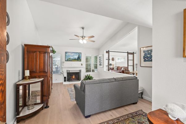 Fireplace, Interior, Living room, Wood Texture Flooring