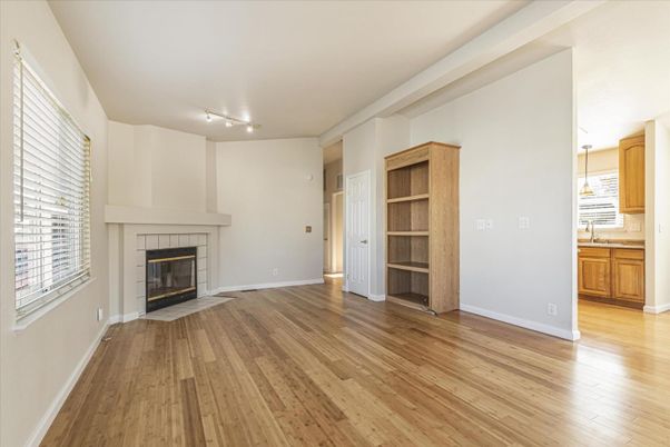 Empty room, Fireplace, Interior, Wood Texture Flooring