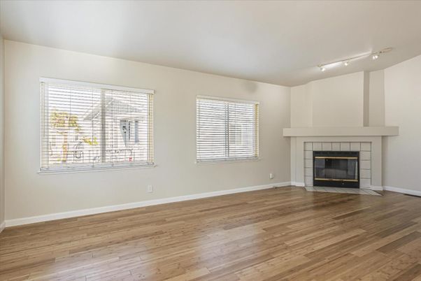 Empty room, Fireplace, Interior, Wood Texture Flooring