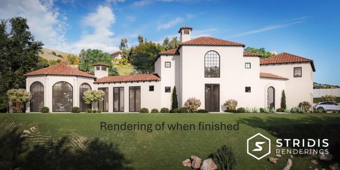 Backyard, Exterior, Facade, Spanish Mediterranean