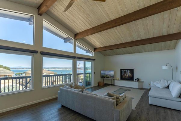 Interior, Living room, Water, Wooden Beams, Wooden Ceilings, Wood Texture Flooring
