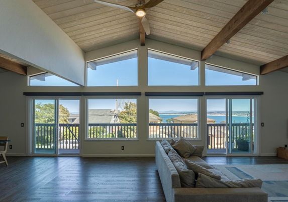 Interior, Living room, Water, Wooden Beams, Wooden Ceilings, Wood Texture Flooring