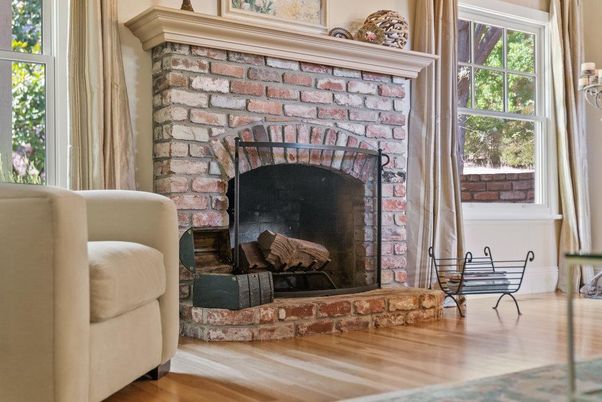 Fireplace, Interior, Stone Walls, Wood Texture Flooring