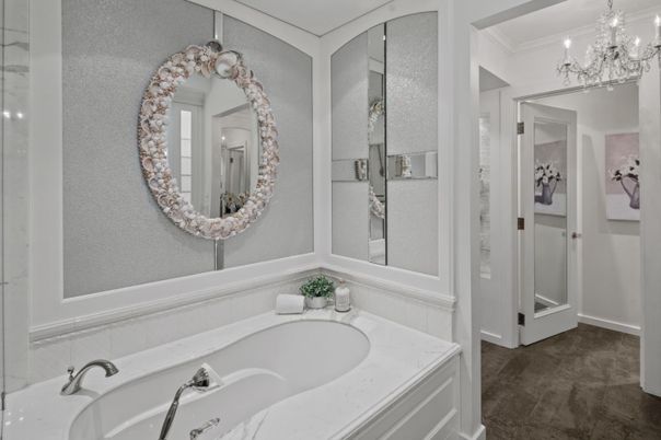 Bathroom, Chandelier, Interior