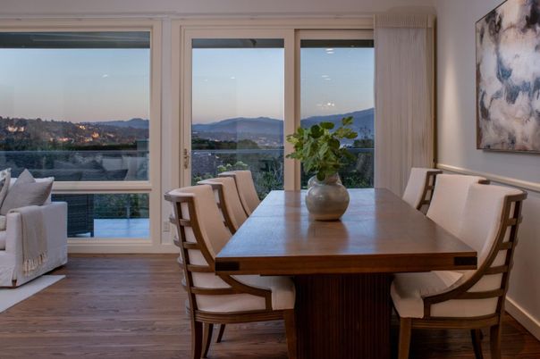 Dining room, Interior, Wood Texture Flooring