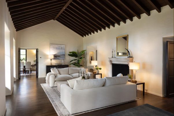 Fireplace, Interior, Living room, Wooden Beams, Wooden Ceilings, Wood Texture Flooring