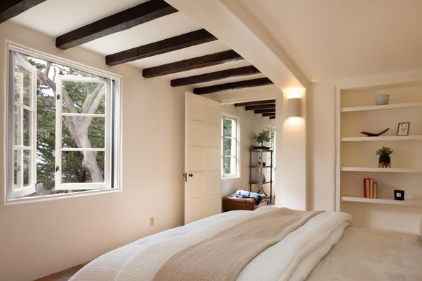 Bedroom, Interior, Wooden Beams