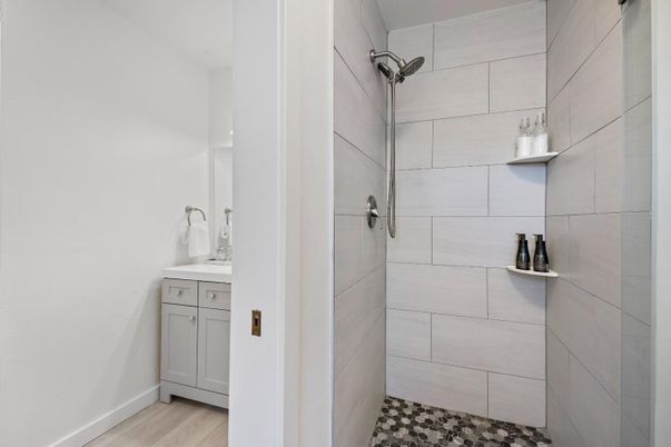 Bathroom, Interior, Wood Texture Flooring