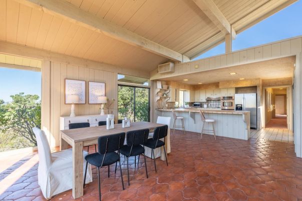 Interior, Kitchen, Recessed Lighting, Stainless Steel Appliances, Wooden Beams, Wooden Ceilings