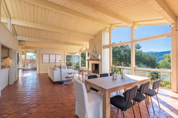 Dining room, Fireplace, Interior, Living room, Wooden Beams, Wooden Ceilings