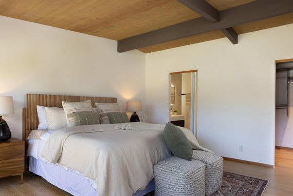 Bedroom, Interior, Wooden Beams, Wooden Ceilings, Wood Texture Flooring