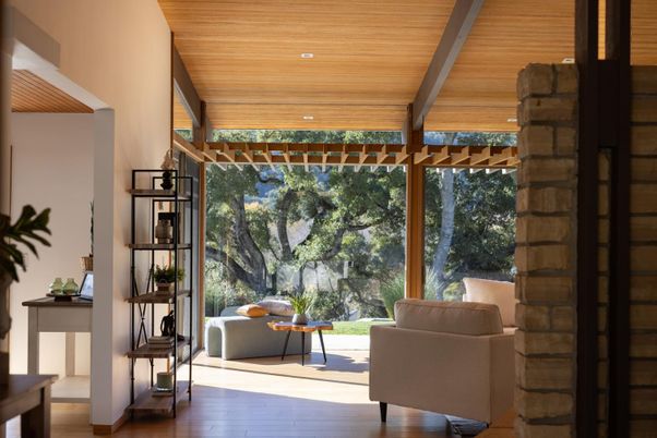 Interior, Recessed Lighting, Wooden Ceilings, Wood Texture Flooring