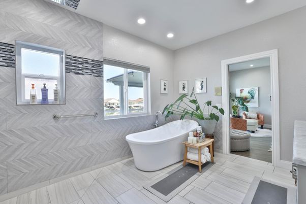 Bathroom, Free Standing Baths, Interior, Recessed Lighting