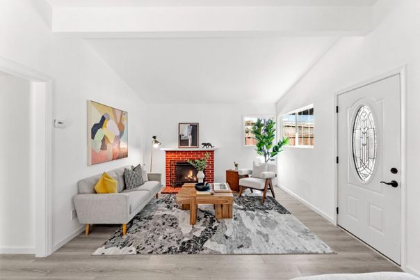 Fireplace, Interior, Living room, Wood Texture Flooring