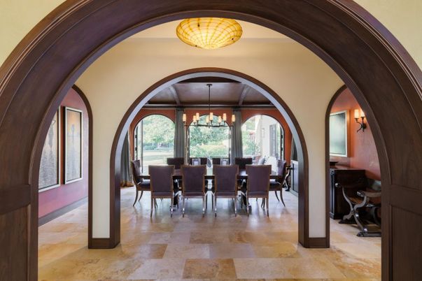 Chandelier, Dining room, Interior, Pendant Lights
