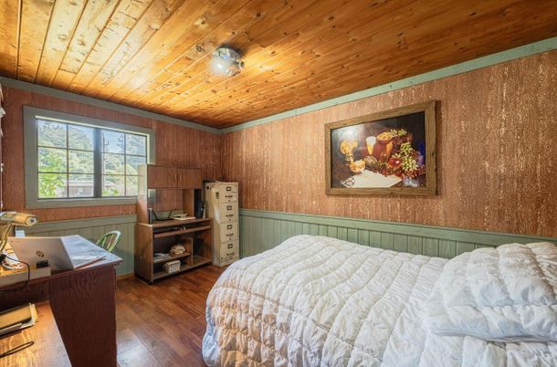 Bedroom, Home Office, Interior, Wooden Ceilings, Wood Texture Flooring