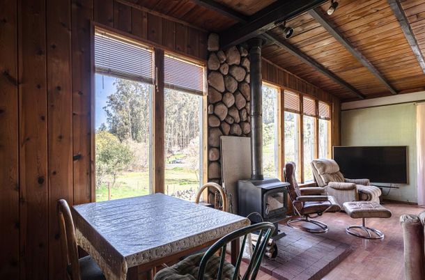 Dining room, Fireplace, Interior, Living room, Wooden Beams, Wooden Ceilings, Wooden Walls
