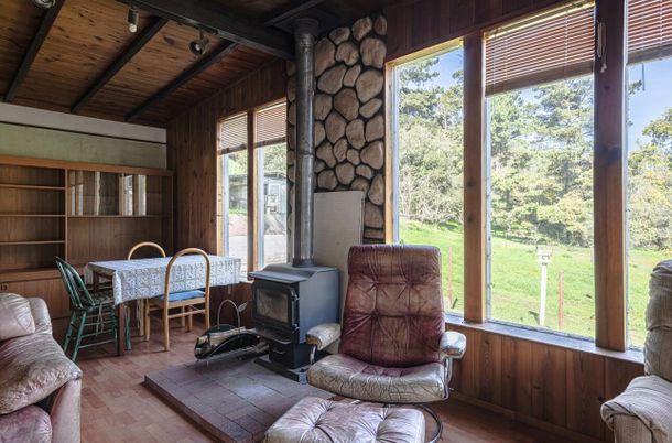 Dining room, Fireplace, Interior, Stone Walls, Wooden Beams, Wooden Ceilings, Wood Texture Flooring, Wooden Walls