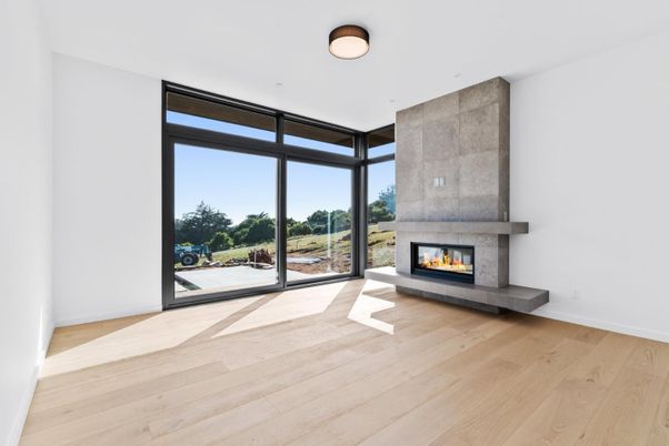 Empty room, Fireplace, Interior, Wood Texture Flooring