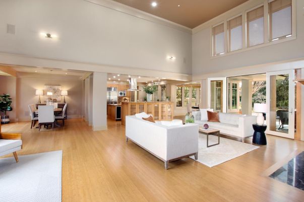 Dining room, Interior, Kitchen, Living room, Pendant Lights, Recessed Lighting, Wood Texture Flooring