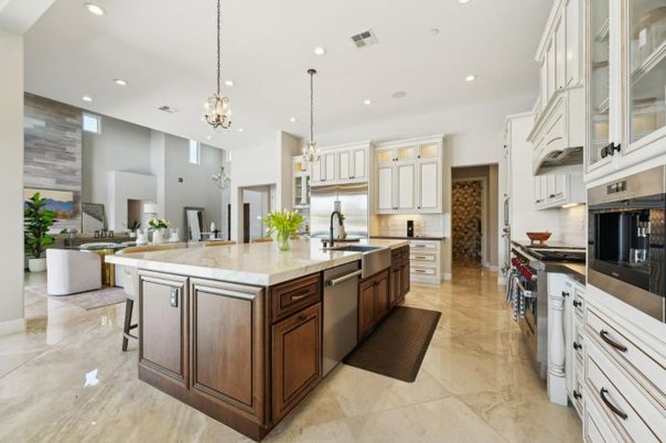 Interior, Kitchen, Pendant Lights, Recessed Lighting, Stainless Steel Appliances