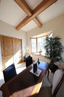 Home Office, Interior, Wooden Beams