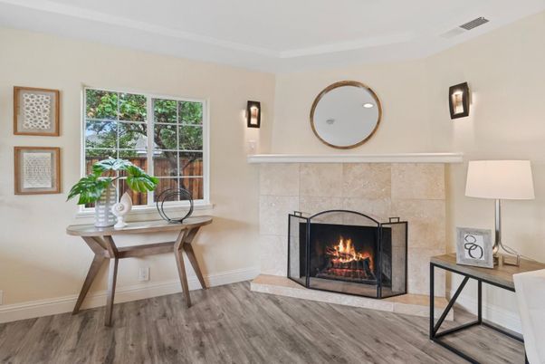 Fireplace, Interior, Wood Texture Flooring