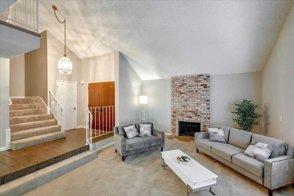 Fireplace, Interior, Living room, Pendant Lights