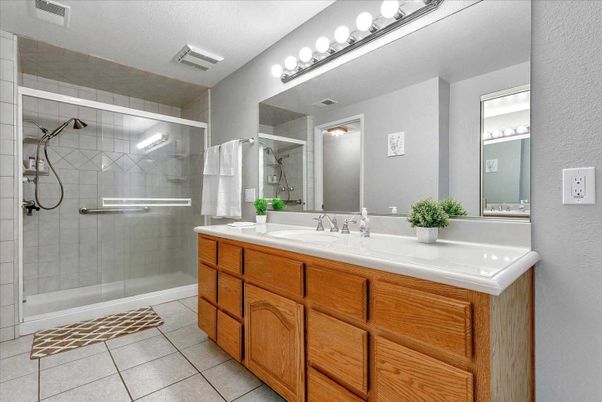 Bathroom, Dual Sink Vanities, Glass Shower, Interior