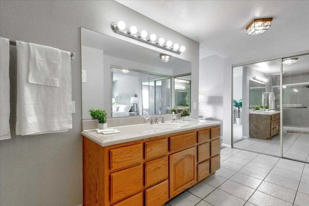 Bathroom, Dual Sink Vanities, Glass Shower, Interior