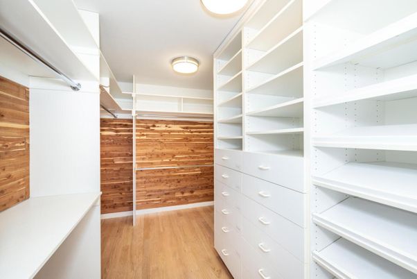 Interior, Walk-in Closets, Wood Texture Flooring, Wooden Walls