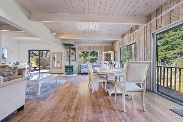 Dining room, Fireplace, Interior, Wood Texture Flooring