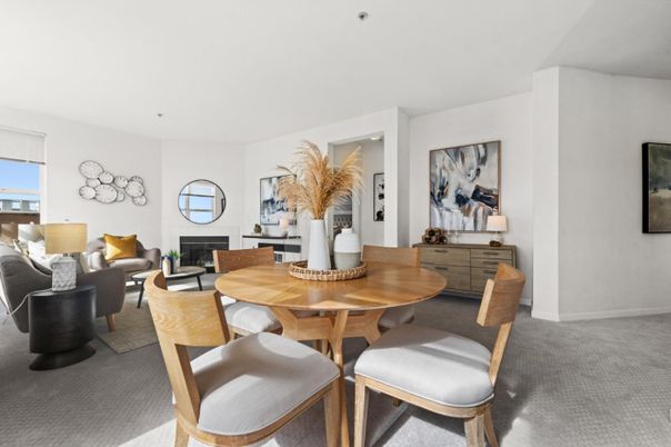 Dining room, Fireplace, Interior, Living room