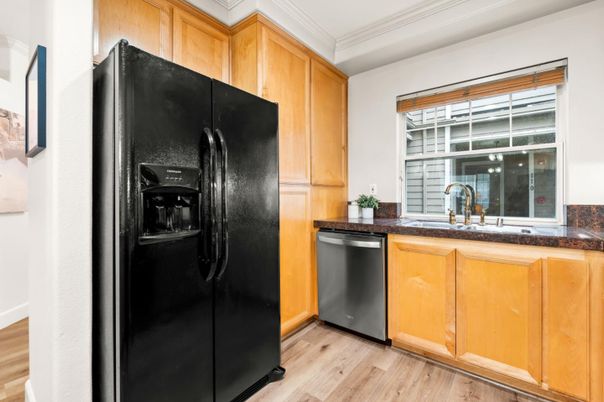 Interior, Kitchen, Wood Texture Flooring